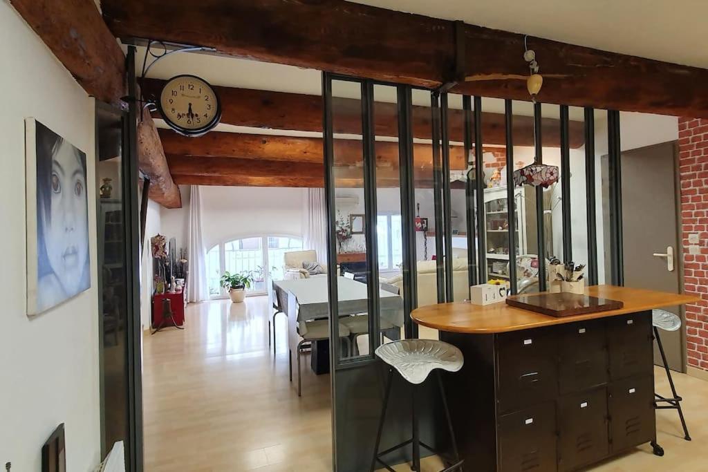 セットLe Loft Du 31 Deco Charme Cosy Centre Garage Prive Climatisationアパートメント エクステリア 写真